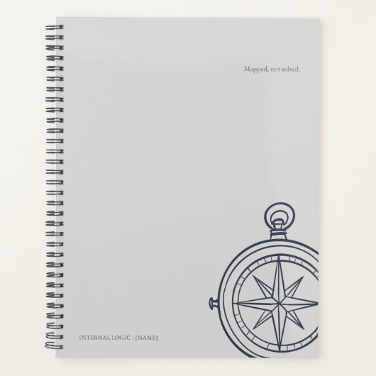 Compass Hard Cover Planer - Mitternachtskartograf (Vorderseite)
