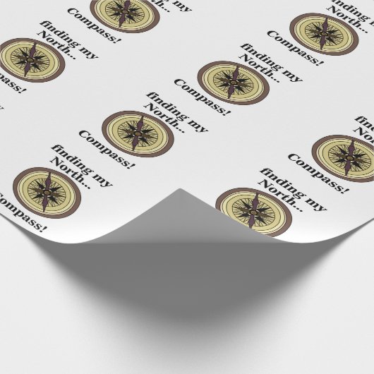 Compass Instrument Navigation Direction Funny Geschenkpapier (Ecke)