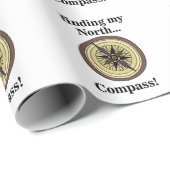 Compass Instrument Navigation Direction Funny Geschenkpapier (Rolleneckpunkt)