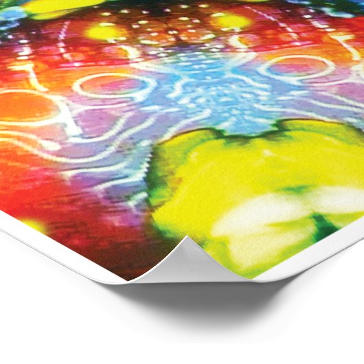 Compass Kinetic Collage Kaleidoscope Poster (Ecke)