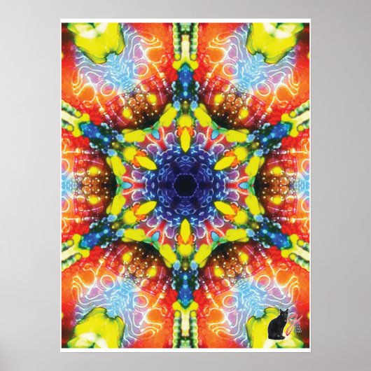 Compass Kinetic Collage Kaleidoscope Poster (Vorne)