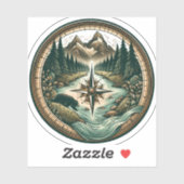 Compass Lake Vinyl Aufkleber | Gestanzter Aufklebe (Blatt)