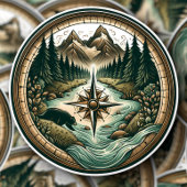 Compass Lake Vinyl Aufkleber | Gestanzter Aufklebe
