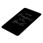 'Compass Lass Your Guide' - Weiß Magnet (Linke Seite)