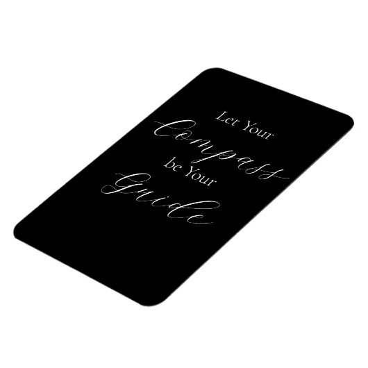 'Compass Lass Your Guide' - Weiß Magnet (Linke Seite)