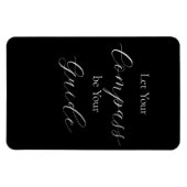 'Compass Lass Your Guide' - Weiß Magnet (Horizontal)