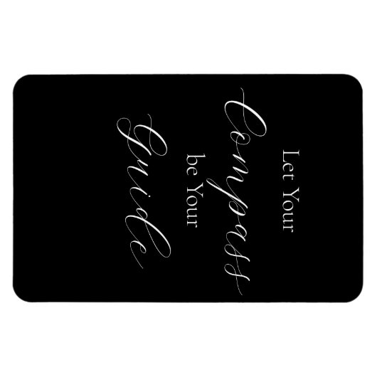 'Compass Lass Your Guide' - Weiß Magnet (Horizontal)