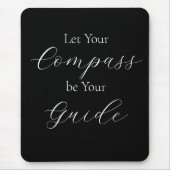 'Compass Lass Your Guide' - Weiß Mousepad (Vorne)
