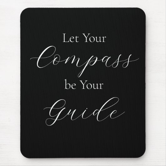 'Compass Lass Your Guide' - Weiß Mousepad (Vorne)