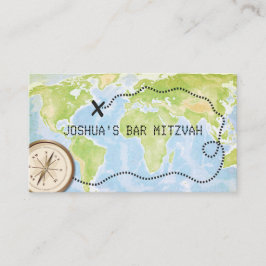 Compass Map Travel Bar Bat Mitzvah Platzkarte