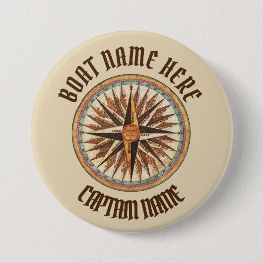 Compass Maritime Vintag Custom Button (Vorderseite)
