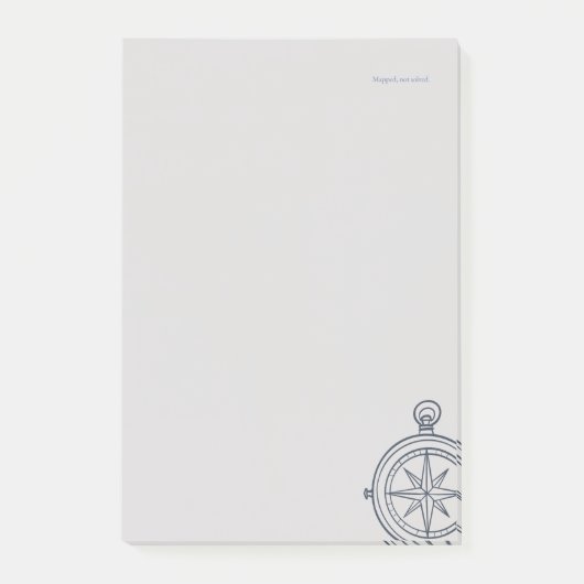 Compass-Midnight Catographer-Minimalist Post-it Klebezettel (Vorderseite)