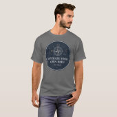 Compass Navigate Eigener Pfad Bleibe Wahren T - Sh T-Shirt (Vorne ganz)