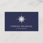 Compass Navy Blue Nautic Financial Advisor Visitenkarte (Vorderseite)