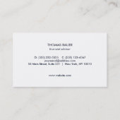 Compass Navy Blue Nautic Visitenkarte (Rückseite)