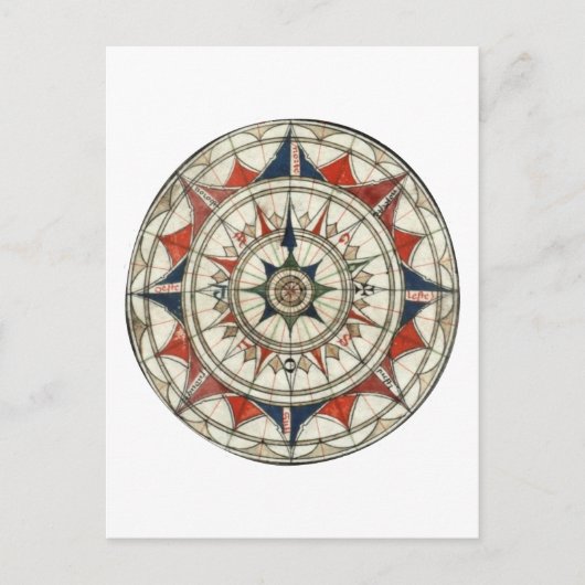 Compass-Rose #5 Postkarte (Vorderseite)