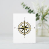 Compass Rose Art Postkarte (Stehend Vorderseite)
