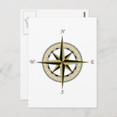 Compass Rose Art Postkarte (Vorne/Hinten)