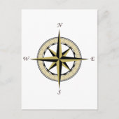 Compass Rose Art Postkarte (Vorderseite)
