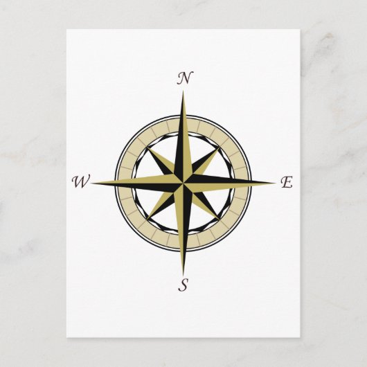 Compass Rose Art Postkarte (Vorderseite)
