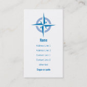 Compass Rose Business Card Visitenkarte (Vorderseite)