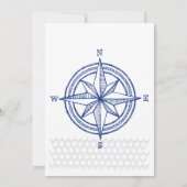 Compass Rose Faith Hope Liebe Skript Hochzeit Einladung (Rückseite)