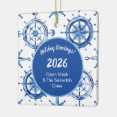 Compass Rose Keramikornament (Links)