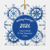 Compass Rose Keramikornament (Rückseite)