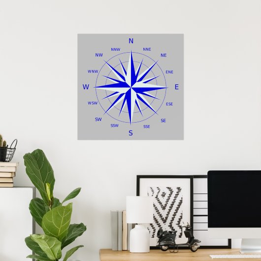 Compass Rose Poster (Heimbüro)