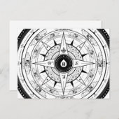 Compass-Rose - Postkarte (weiß) (Vorne/Hinten)