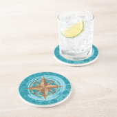 Compass Rose Sandstone Untersetzer (Seite)