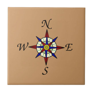 Compass Rose Tan Fliese