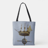 Compass Rose Tote Bag Tasche (Rückseite)