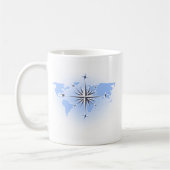 Compass Rose World Map Tasse (Links)