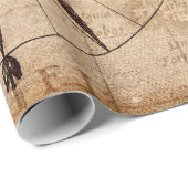 Compass Segelschiff Discovery Age World Map Geschenkpapier (Rolleneckpunkt)