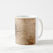 Compass Segelschiff Discovery Age World Map Kaffeetasse (VorderseiteRechts)