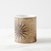 Compass Segelschiff Discovery Age World Map Kaffeetasse (Mittel)