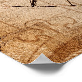 Compass Segelschiff Discovery Age World Map Poster (Ecke)