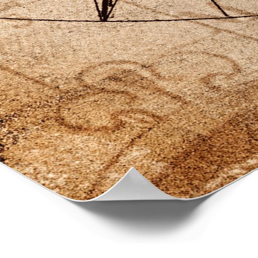 Compass Segelschiff Discovery Age World Map Poster (Ecke)