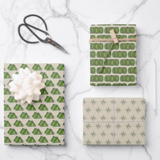 Compass Sleeping Bag Zent Summer Camp Camping Geschenkpapier Set (Vorderseite)