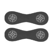 Compass star Emblem monogramm schwarz-weiß Baseball (Paneele)