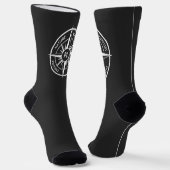 Compass star Emblem monogramm schwarz-weiß Socken (Gewinkelt)