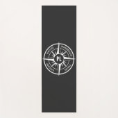 Compass star Emblem monogramm schwarz-weiß Yogamatte (Vorderseite)