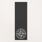 Compass star Emblem monogramm schwarz-weiß Yogamatte (Vorderseite)