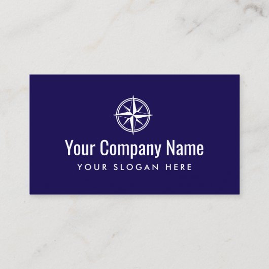 Compass Star Logo Visitenkartenvorlage Visitenkarte (Vorderseite)