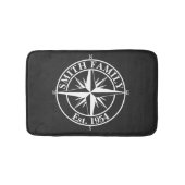 Compass Star Monogramm personalisierbares Emblem Badematte (Vorderseite)