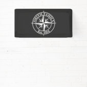 Compass Star Monogramm personalisierbares Emblem Banner (InSitu)