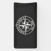 Compass Star Monogramm personalisierbares Emblem Banner (Vertikal)