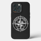 Compass Star Monogramm personalisierbares Emblem Case-Mate iPhone Hülle (Rückseite)