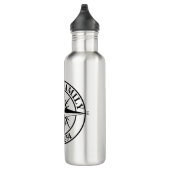 Compass Star Monogramm personalisierbares Emblem Edelstahlflasche (Rechts)